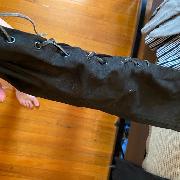 Free People size 24 Black Lace-up side jeans - Picture 5 of 5